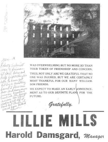 Lillie Mills Fire