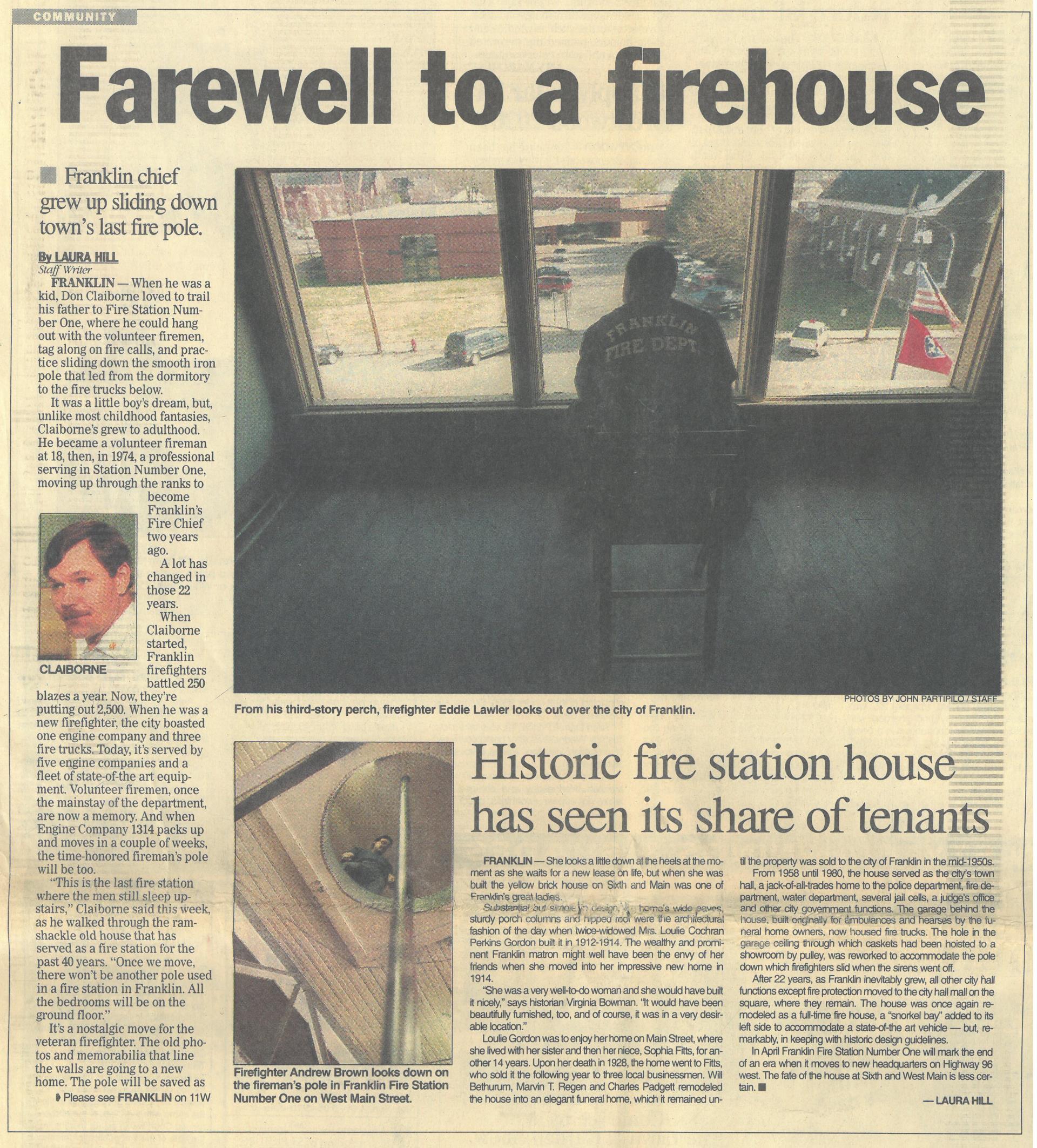 Farewell to a Firehouse