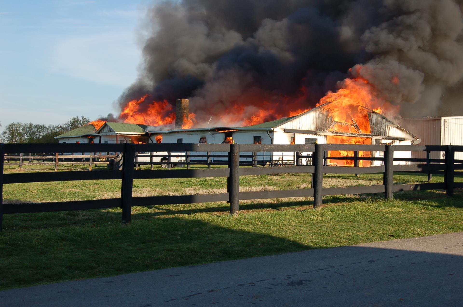 Daniel McMahon Ln. barn fire 4-16-2006