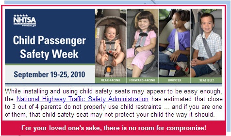 Child Passenger Safety Week 