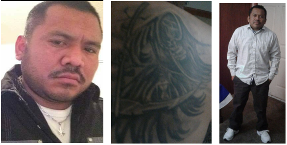 Missing man photo and picture of tattoo