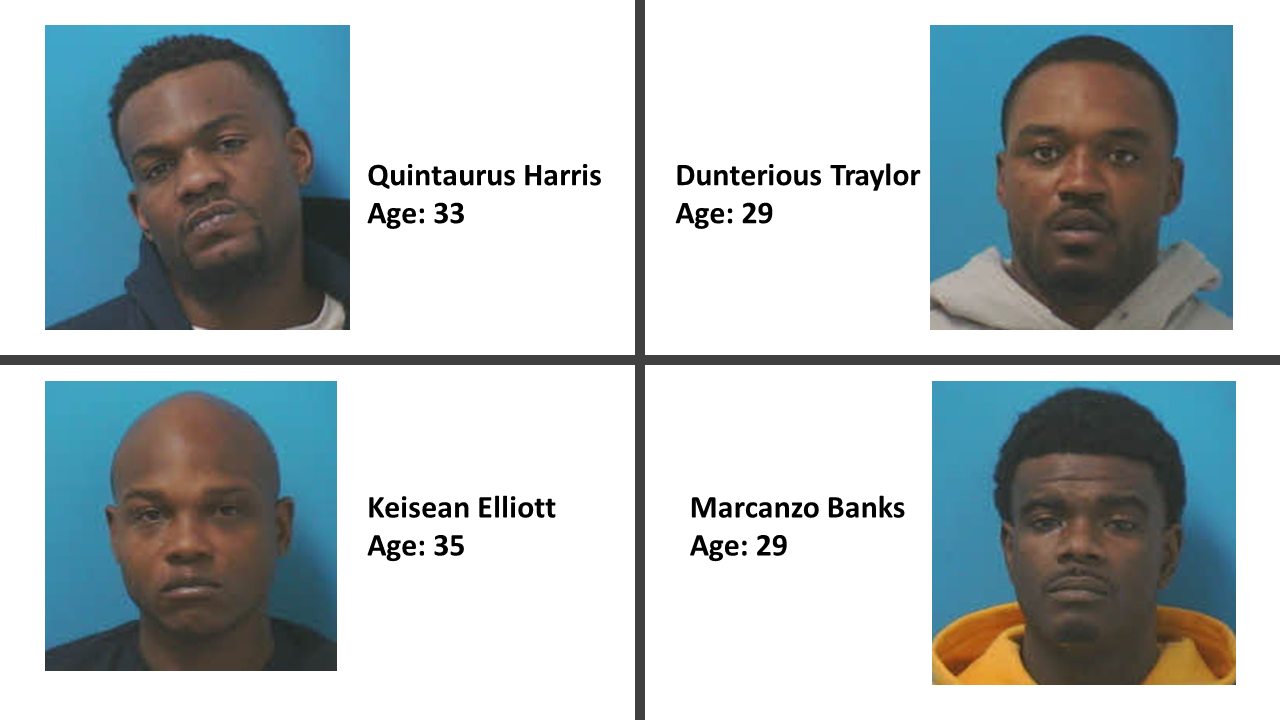 Four suspect mugshots