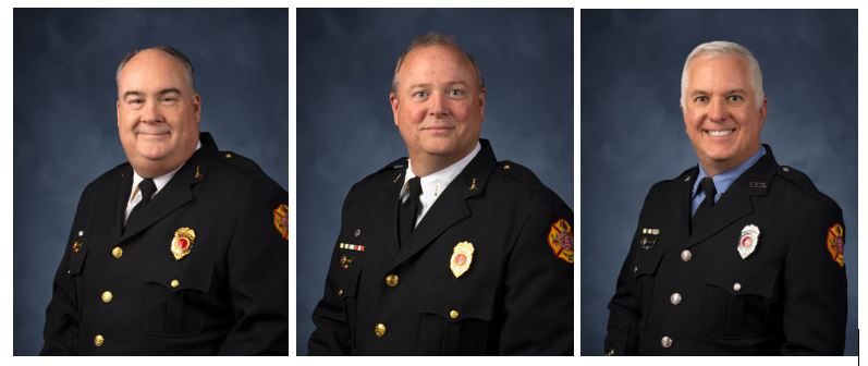 Lt. Dan Doss, Lt. Roddie Petty, FF Dan McDow