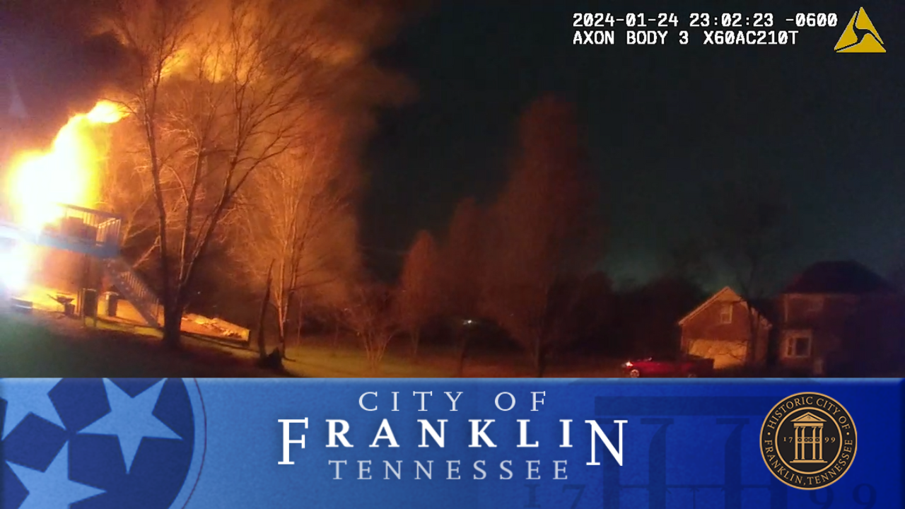 FRANKLIN POLICE BODYCAM FOOTAGE: 01-24-2024_Cambridge Pl house fire