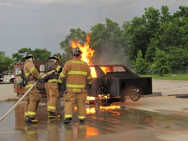 Citizens Fire Academy fighting car fire