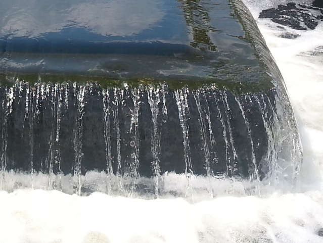 Close up of UV treated water