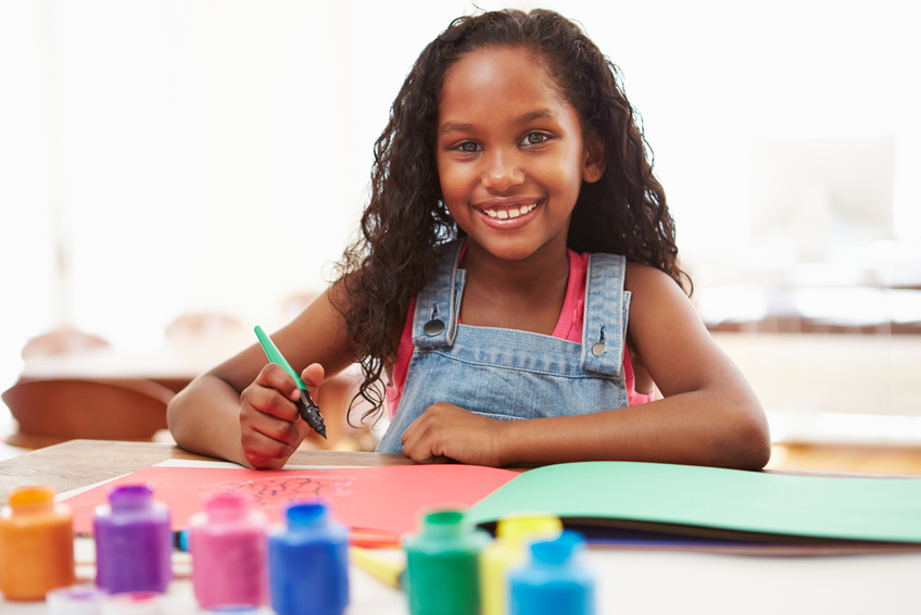 Girl painting